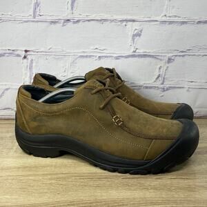 Keen Portsmouth II Brown Leather Casual Shoes Men's 13 Lace Up Hiking Sneakers